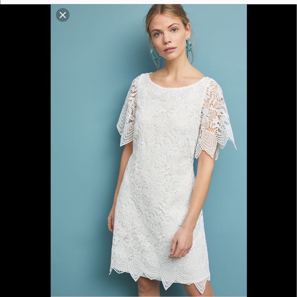 Anthropologie charleston lace mini dress